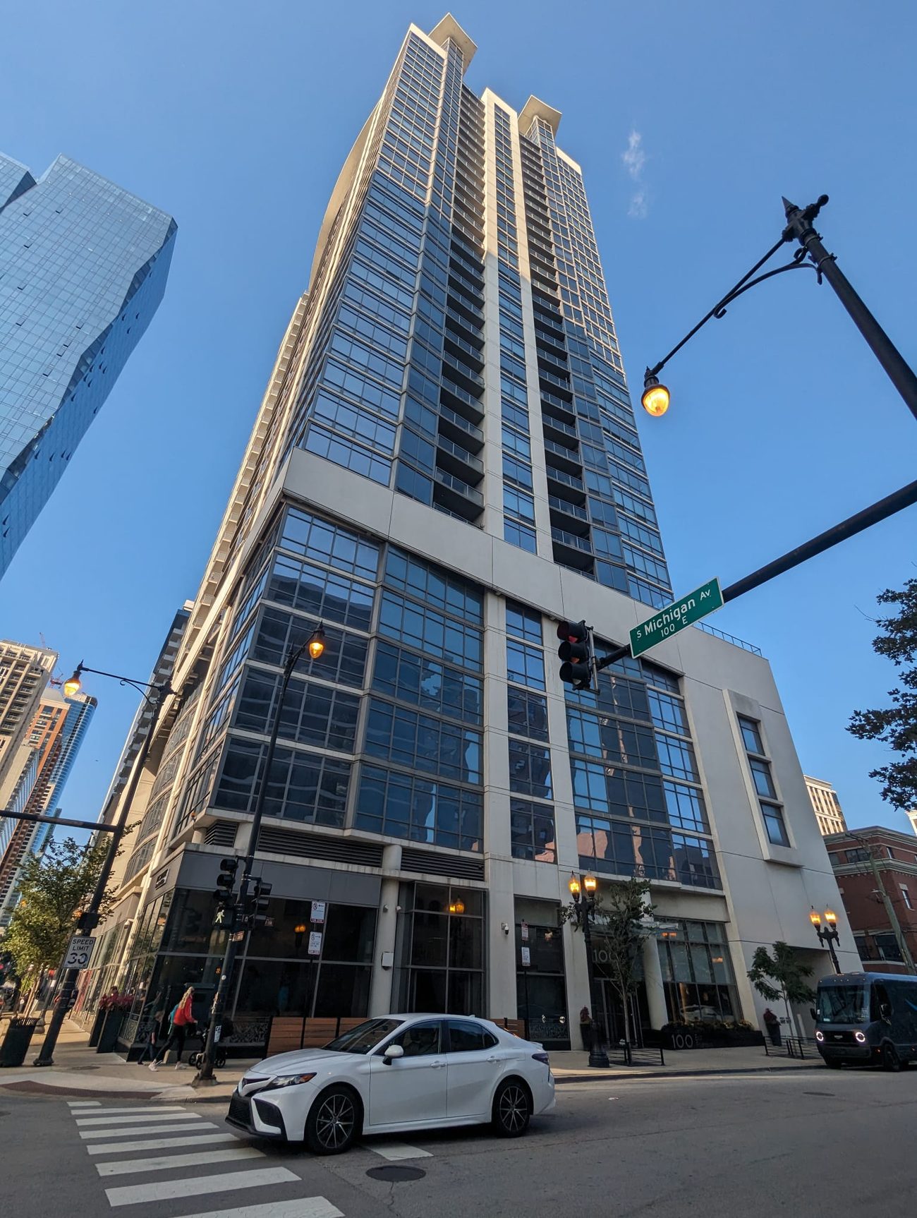 Exterior of the South Loop Penthouse high-rise building
