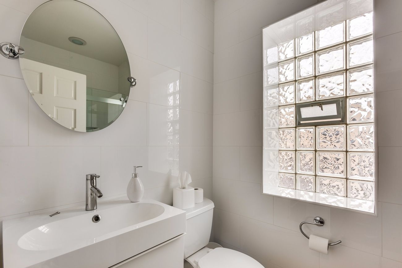 Troy St — bathroom vanity and mirror