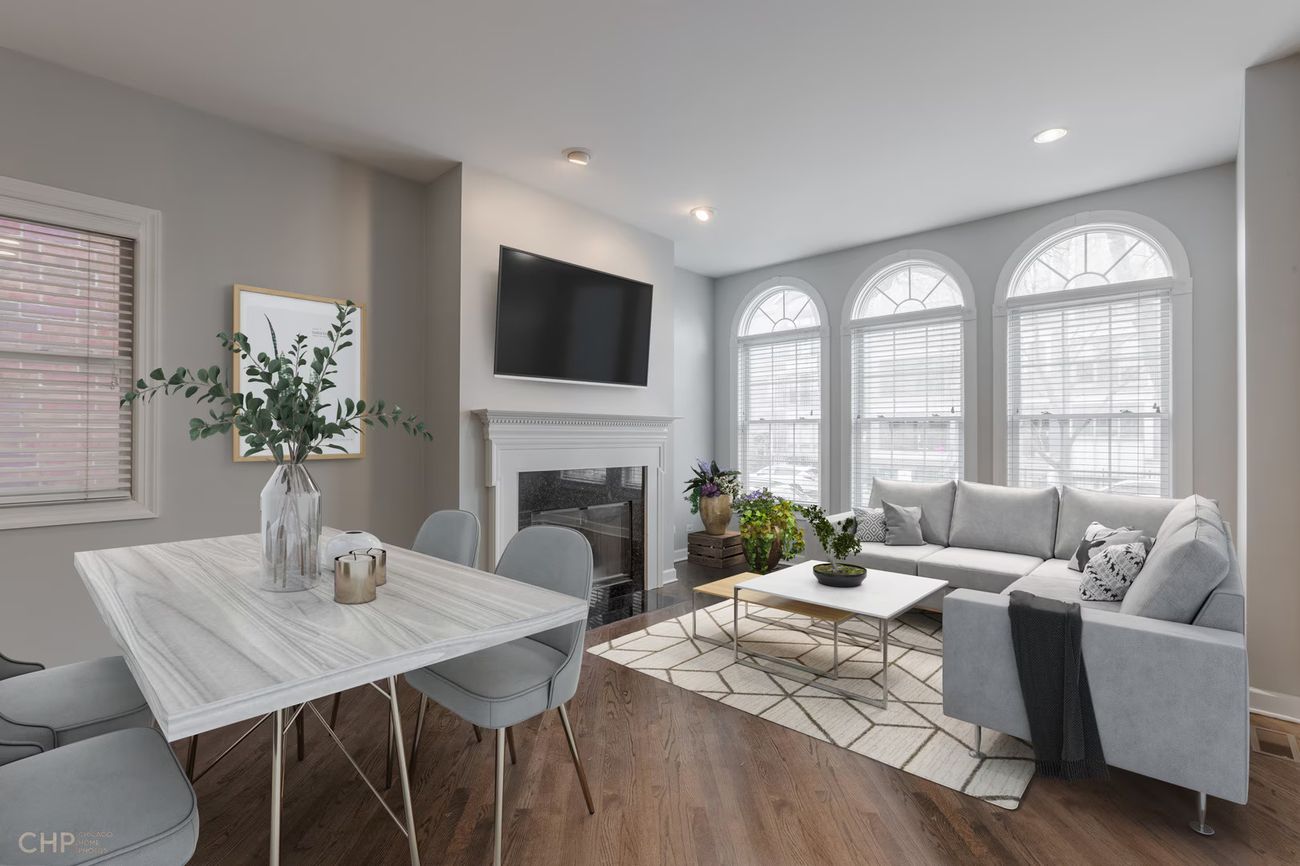 West Lakeview Duplex — living room, alternate view