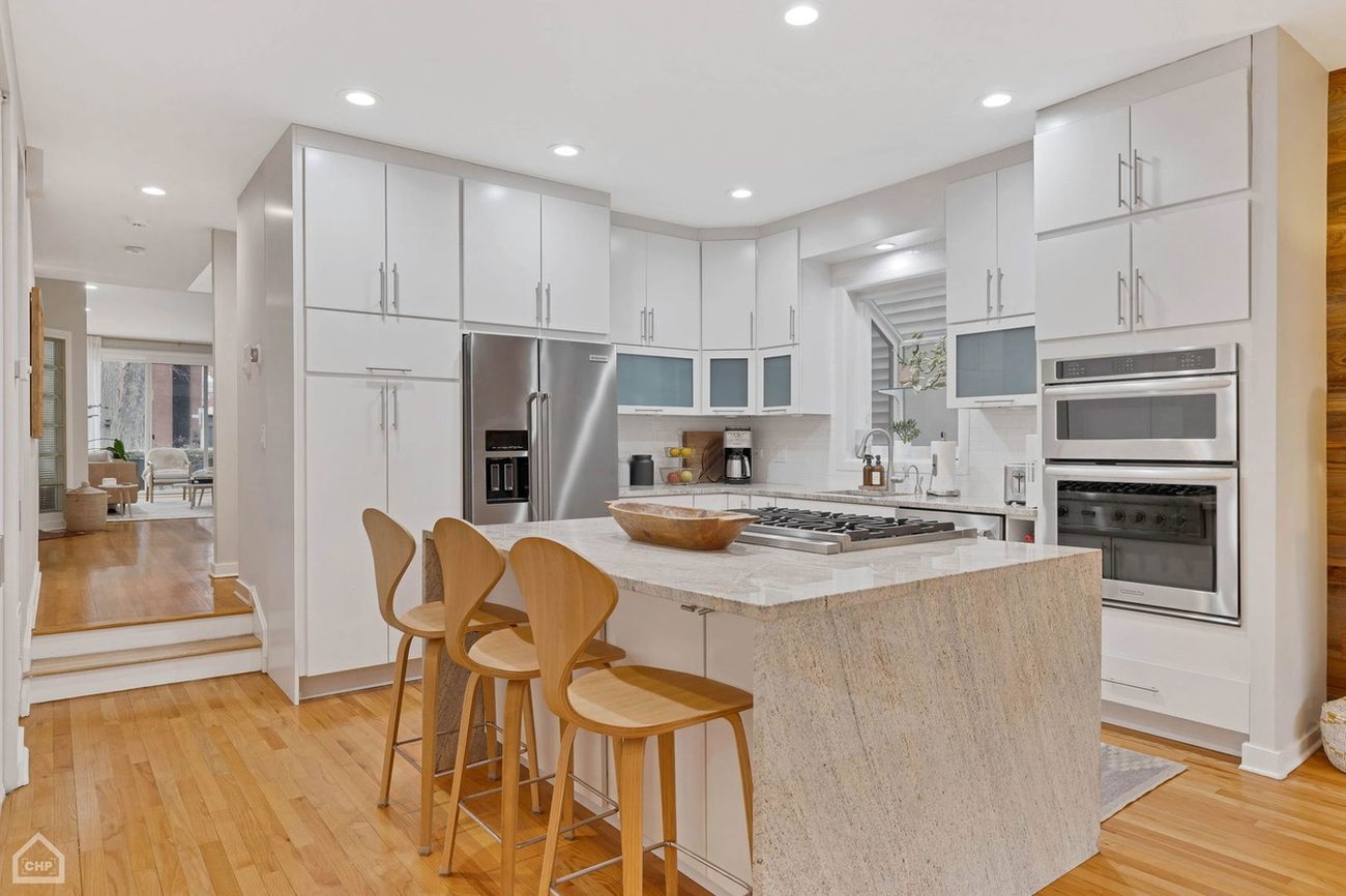 Wicker Park Gem — kitchen island with granite counters